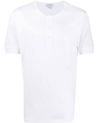 Sunspel Short Sleeve Henley T Shirt