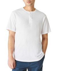 Lucky Brand Short Sleeve Pima Cotton Henley In Bright White At Nordstrom
