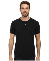 Lacoste Short Sleeve Vintage Wash Henley T Shirt