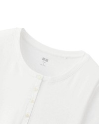 Uniqlo Supima Cotton Short Sleeve Henley Neck T Shirt