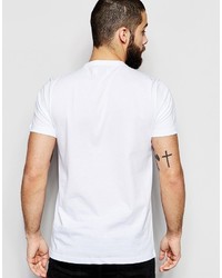 Farah T Shirt With Henley Neck Slim Fit