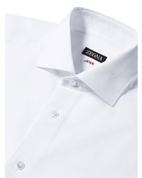 Zegna Micro Herringbone Cotton Shirt