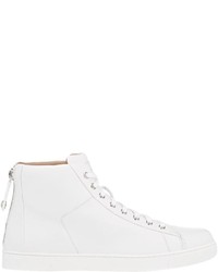 Gianvito Rossi Back Zip High Top Sneakers White