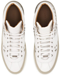 Jimmy Choo Belgravia Black Nappa Sneakers With Gunmetal Stars