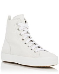 Ann Demeulemeester Cap Toe High Top Sneakers White
