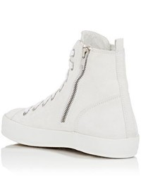 Ann Demeulemeester Cap Toe High Top Sneakers White