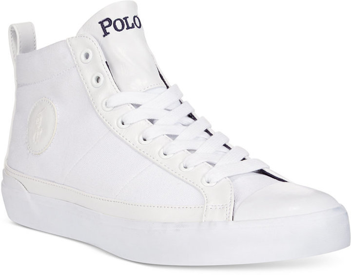 polo high top canvas shoes