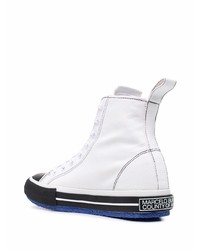Marcelo Burlon County of Milan Cross High Vulcanized Sneaker White Blac