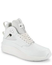 Embossed Leather Sneakers