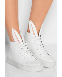 Minna Finds Parikka Bunny Leather High Top Sneakers