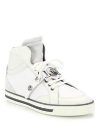 Versace First Medusa Strap Leather High Top Sneakers