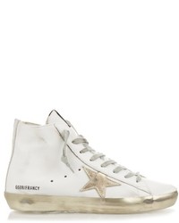 Golden Goose Deluxe Brand Francy Sparkle High Top Leather Trainers