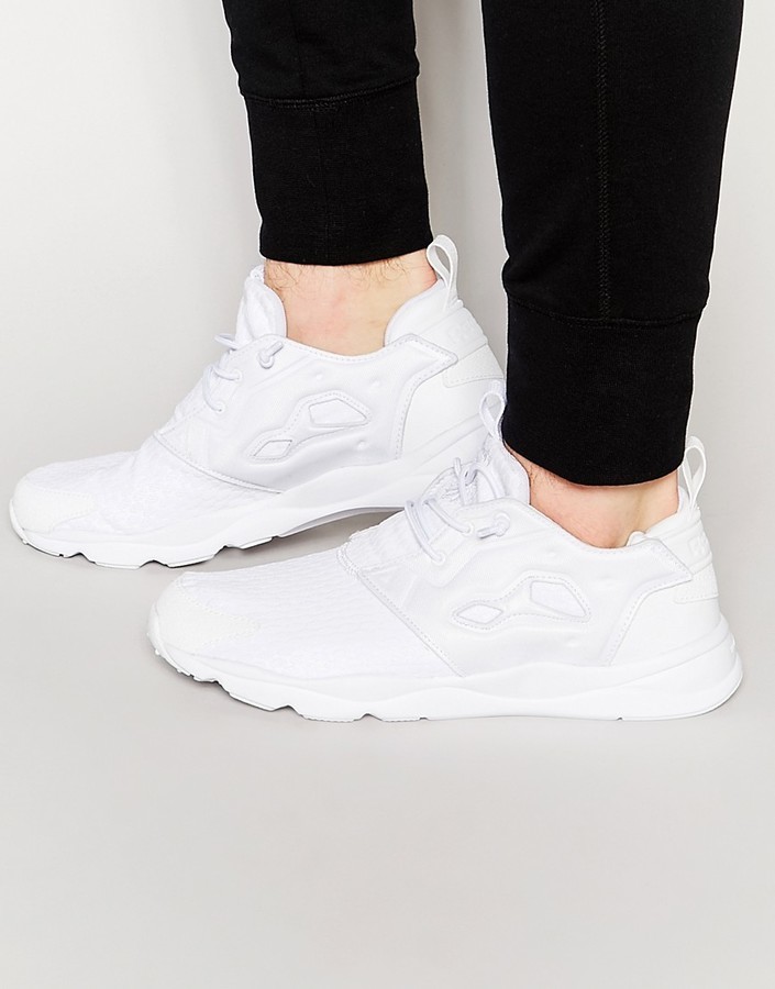 reebok furylite white sneakers