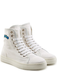 Kenzo High Top Cotton Sneakers