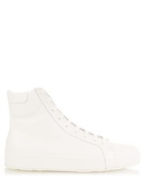 Jil Sander High Top Leather Trainers