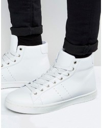Asos High Top Sneakers In White