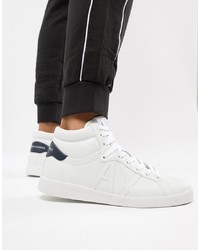 Armani Exchange High Top Trainer In White