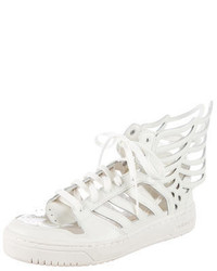 Jeremy Scott X Adidas Wings 20 Cut Out Leather Sneakers W Tags
