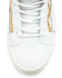Giuseppe Zanotti Lamaylorenz Leather High Top Sneaker White