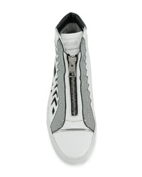 Just Cavalli Laser Cut Detail High Top Sneakers