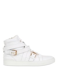 Leather Belts On High Top Sneakers