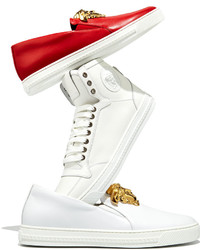 Versace Leather High Top Sneaker