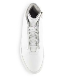 Helmut Lang Leather High Top Sneakers