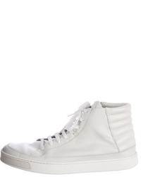 Gucci Leather High Top Sneakers