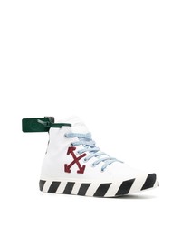 Off-White Logo Embroidered Hi Top Sneakers