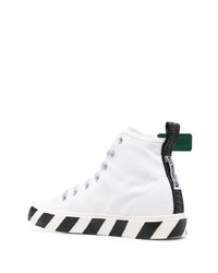Off-White Logo Embroidered Hi Top Sneakers