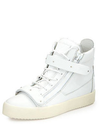Giuseppe Zanotti Matte Leather High Top Sneaker White