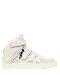 Matte Nappa Leather High Top Sneakers