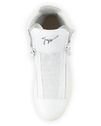 Giuseppe Zanotti Mesh High Top Sneaker White