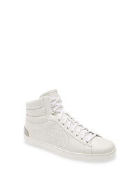 Gucci New Ace Perforated Logo High Top Sneaker