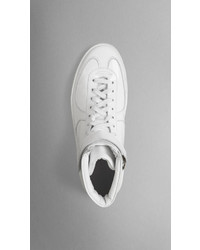 Burberry Patent Leather High Top Trainers