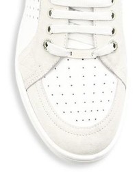 Jimmy Choo Perforated High Top Trainer Sneakers