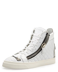 Giuseppe Zanotti Quilted High Top Sneaker Wzippers