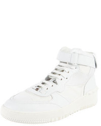 Valentino Rockstud Leather Canvas Sneakers