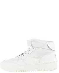 Valentino Rockstud Leather Canvas Sneakers