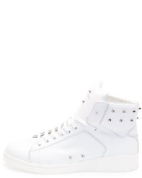Alexander McQueen Studded High Top Sneaker White