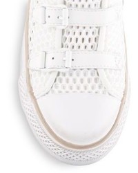 Ash Vanessa Leather Trim Mesh High Top Sneakers