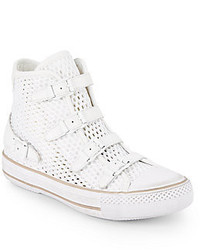 Ash Vanessa Leather Trim Mesh High Top Sneakers