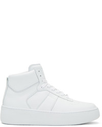 Maison Margiela White Chunky Sole High Top Sneakers