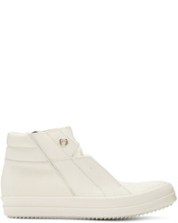 Rick Owens White Island Dunk High Top Sneakers