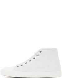 A.P.C. White Suede Rod Tennis High Top Sneakers