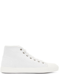 A.P.C. White Suede Rod Tennis High Top Sneakers