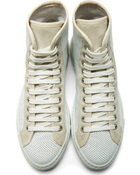 Woman By Common Projects Ssense White Tournat Perforated High Top Sneaker