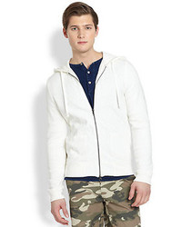 Saks Fifth Avenue Collection Modern Fit Waffle Lined Zip Hoodie