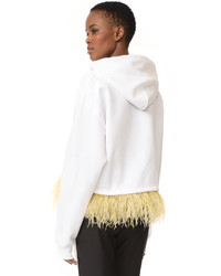 Opening Ceremony Cropped Feather Hoodie