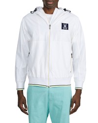 Psycho Bunny Daniel Hooded Jacket In White At Nordstrom